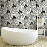 Retro Tropical Leaves Peel & Stick Wallpaper - EonShoppee