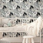 Retro Tropical Leaves Peel & Stick Wallpaper - EonShoppee