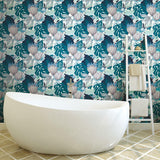 Retro Tropical Leaves Peel & Stick Wallpaper - EonShoppee
