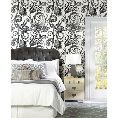 RoomMates Paisley Power Peel & Stick Wallpaper - EonShoppee