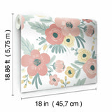 RoomMates Poppy Floral Peel & Stick Wallpaper - EonShoppee