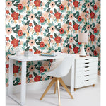 RoomMates Poppy Floral Peel & Stick Wallpaper - EonShoppee