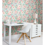 RoomMates Poppy Floral Peel & Stick Wallpaper - EonShoppee