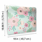 RoomMates Poppy Floral Peel & Stick Wallpaper - EonShoppee