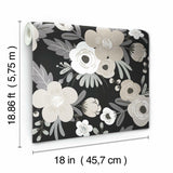 RoomMates Poppy Floral Peel & Stick Wallpaper - EonShoppee