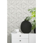 RoomMates Striped Hexagon Peel & Stick Wallpaper - EonShoppee