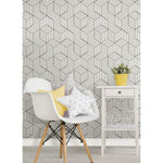 RoomMates Striped Hexagon Peel & Stick Wallpaper - EonShoppee