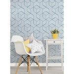 RoomMates Striped Hexagon Peel & Stick Wallpaper - EonShoppee
