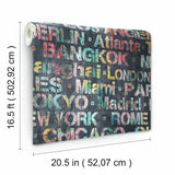 RoomMates Cities Of The World Peel & Stick Wallpaper - EonShoppee