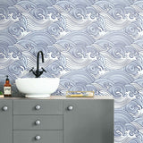 RoomMates Asian Waves Peel & Stick Wallpaper - EonShoppee