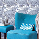 RoomMates Asian Waves Peel & Stick Wallpaper - EonShoppee