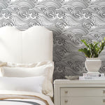 RoomMates Asian Waves Peel & Stick Wallpaper - EonShoppee