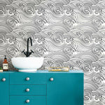 RoomMates Asian Waves Peel & Stick Wallpaper - EonShoppee
