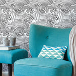 RoomMates Asian Waves Peel & Stick Wallpaper - EonShoppee