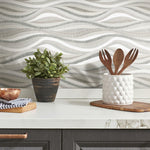 RoomMates Mosaic Waves Peel & Stick Wallpaper