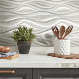 RoomMates Mosaic Waves Peel & Stick Wallpaper