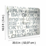 RoomMates Cities Of The World Peel & Stick Wallpaper - EonShoppee