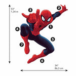 Ultimate Spider-Man Giant Peel And Stick Wall Decals 53" H Spiderman Mural Kids Room Decor