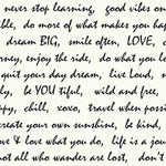 RoomMates Dream Big Script Black Peel & Stick Wallpaper - EonShoppee
