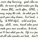 RoomMates Dream Big Script Black Peel & Stick Wallpaper - EonShoppee