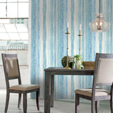 RoomMates Watercolor Stripe Blue Peel & Stick Wallpaper - EonShoppee