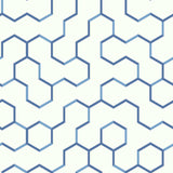 RoomMates Open Geometric Blue Peel & Stick Wallpaper - EonShoppee