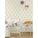 RoomMates Trellis Gold Peel & Stick Wallpaper - EonShoppee
