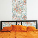 RoomMates Bohemian Orange/Blue Peel & Stick Wallpaper - EonShoppee