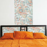 RoomMates Bohemian Orange/Blue Peel & Stick Wallpaper - EonShoppee