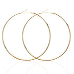 60 mm Large Gold Plated Stainless Steel Basketball Wives Women Fashion Jewelry Hoop Earrings