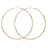 60 mm Large Gold Plated Stainless Steel Basketball Wives Women Fashion Jewelry Hoop Earrings